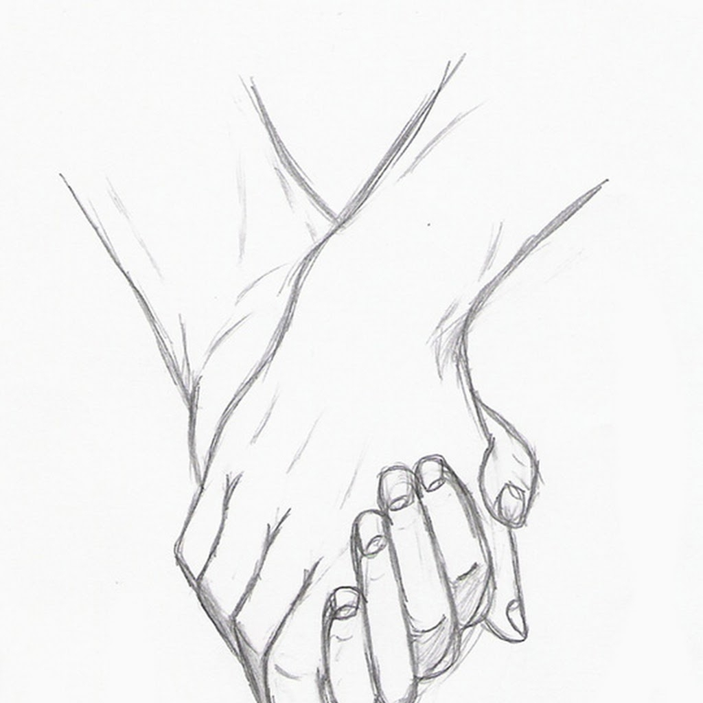 Girl And Boy Holding Hands Drawing at PaintingValley.com | Explore ...