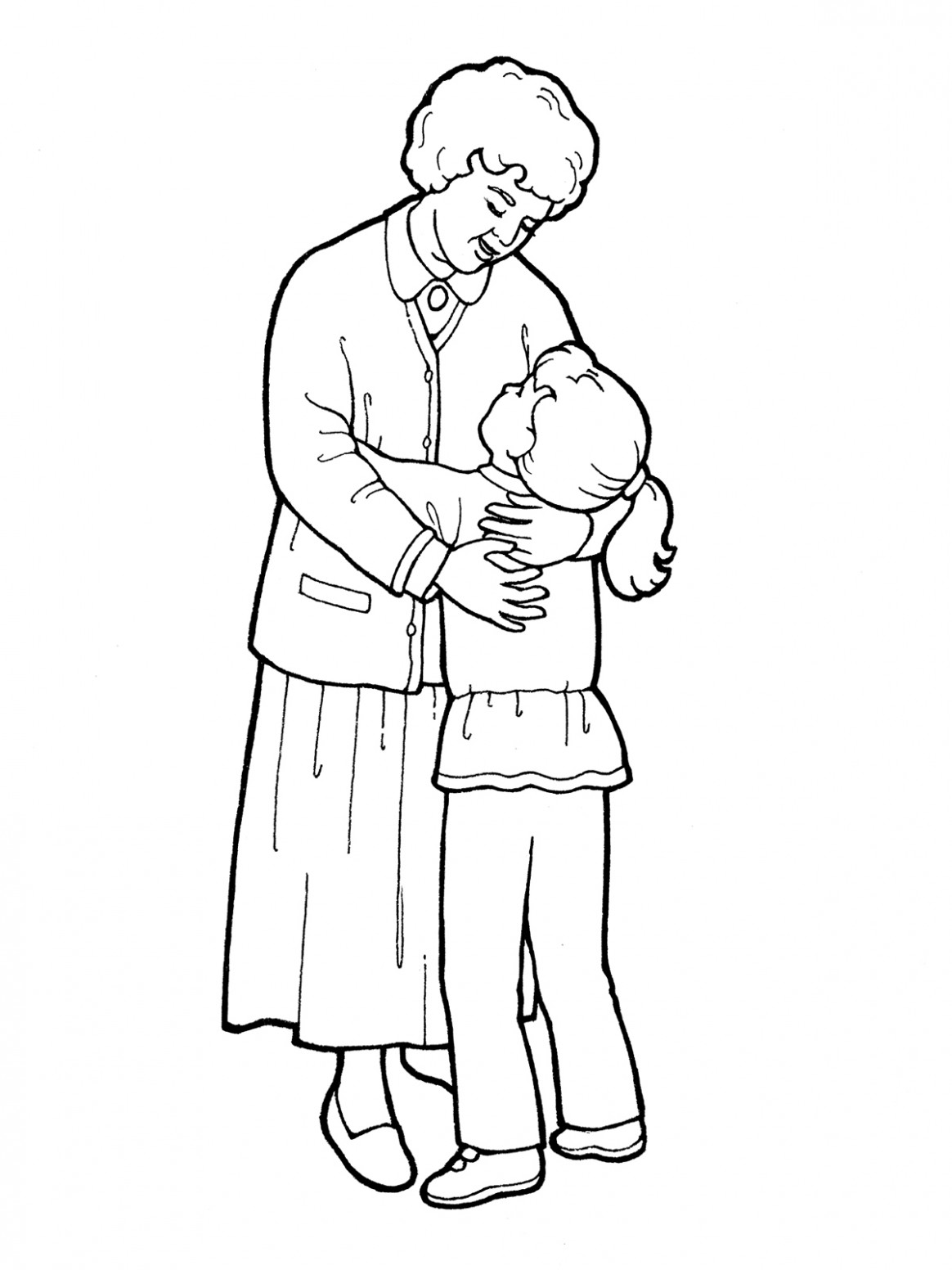 1164x1552 Girl And Boy Hugging Drawing - Girl And Boy Hugging Drawing