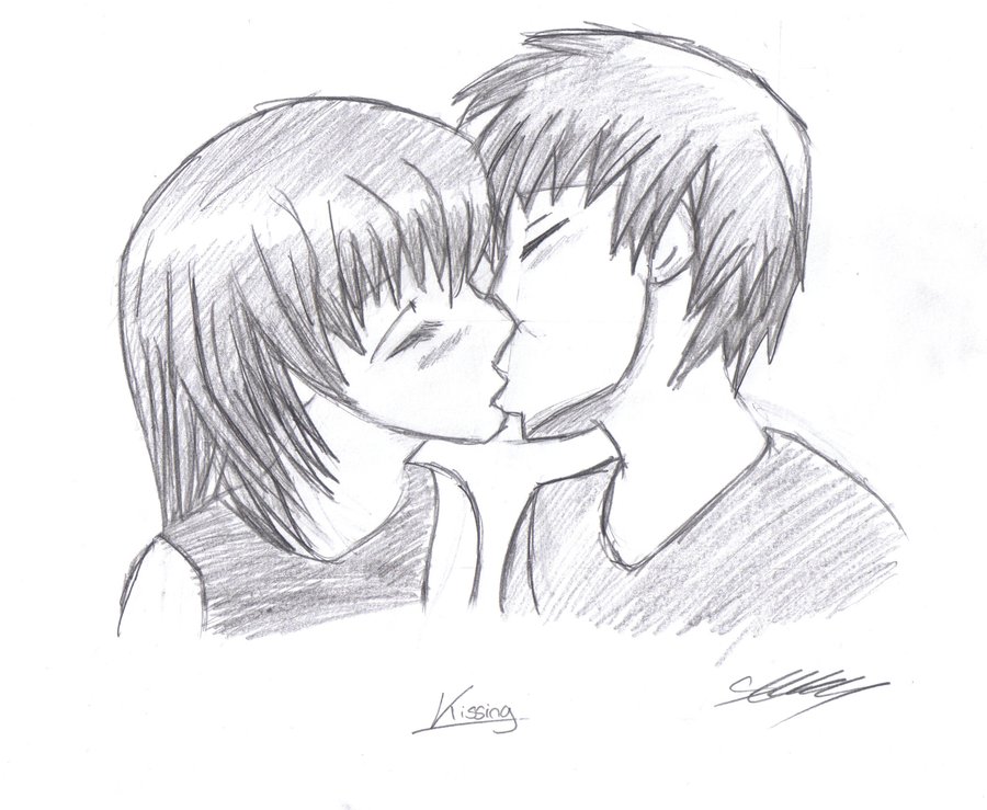 Girl And Boy Kissing Drawing At Paintingvalley Com Explore Collection Of Girl And Boy Kissing Drawing