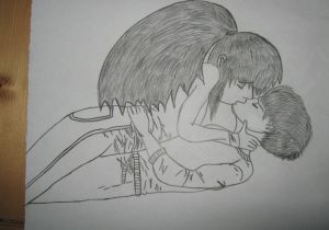 300x210 drawing of a guy and girl kissing girl and boy kissing drawing - Girl And Boy Kissing Drawing