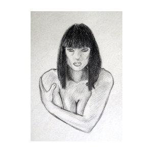 300x300 Egyptian Woman Sketch Drawing - Girl And Guy Drawing