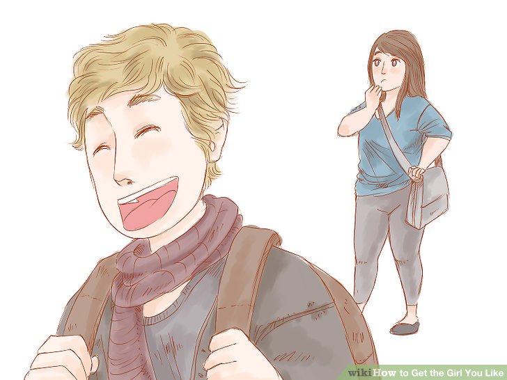 728x546 The Best Way To Get The Girl You Like - Girl And Guy Drawing