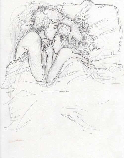 500x636 Girl And Guy Drawing Artsy Fartsy In Art, Drawings, Love - Girl And Guy Drawing