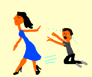 300x250 orange girl leaving orange guy drawing - Girl And Guy Drawing