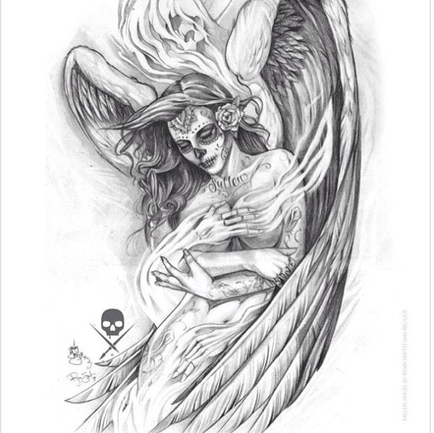 Girl Angel Drawing