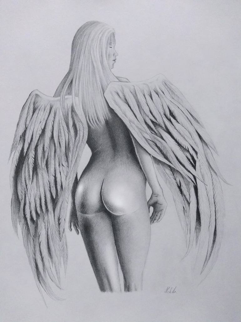 770x1027 Angel Girl Drawing - Girl Angel Drawing