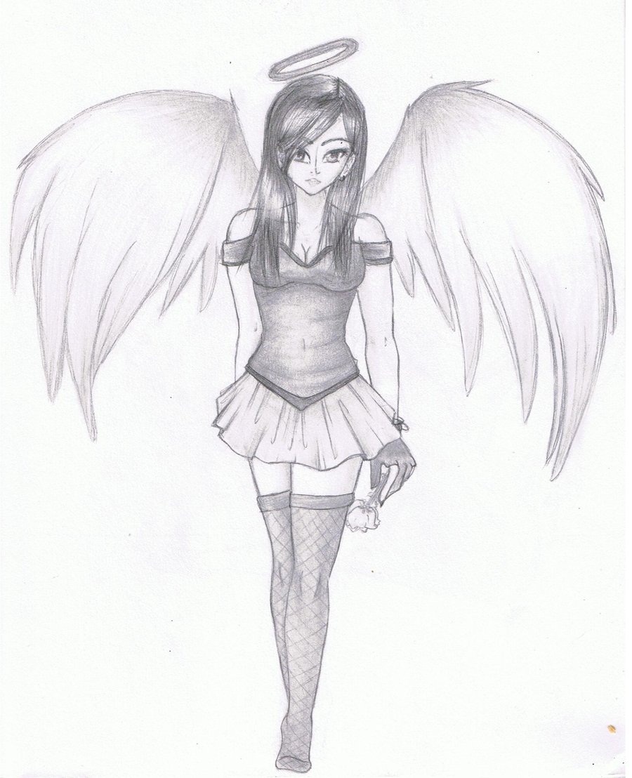 Anime Female Angel Drawing Drawing Skill - Girl Angel Drawing. 