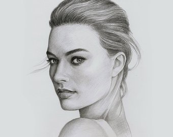 340x270 Drawing Etsy - Girl Art Drawing