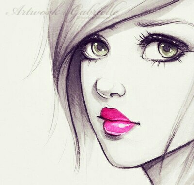 400x382 Girl Art Shared - Girl Art Drawing