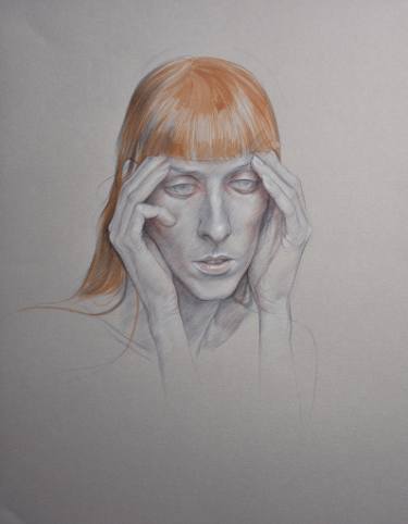 375x482 Portrait Of A Skinny Girl Drawing - Girl Art Drawing