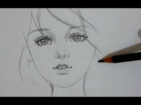 480x360 Draw Beautiful Girl - Girl Art Drawing