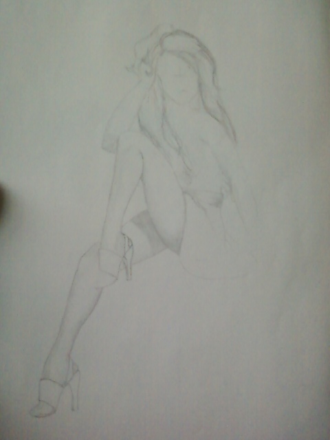 480x640 Stuff I Draw Vargas Girl - Girl Back Drawing