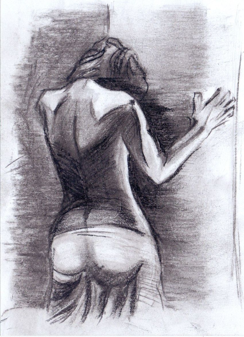 850x1171 Woman From The Back Drawings Sketch, Graphic - Girl Back Drawing