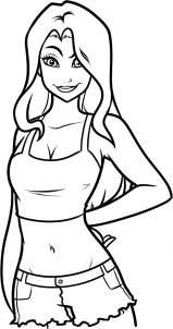 159x302 How To Draw An Anime Girl Body, Step - Girl Body Drawing