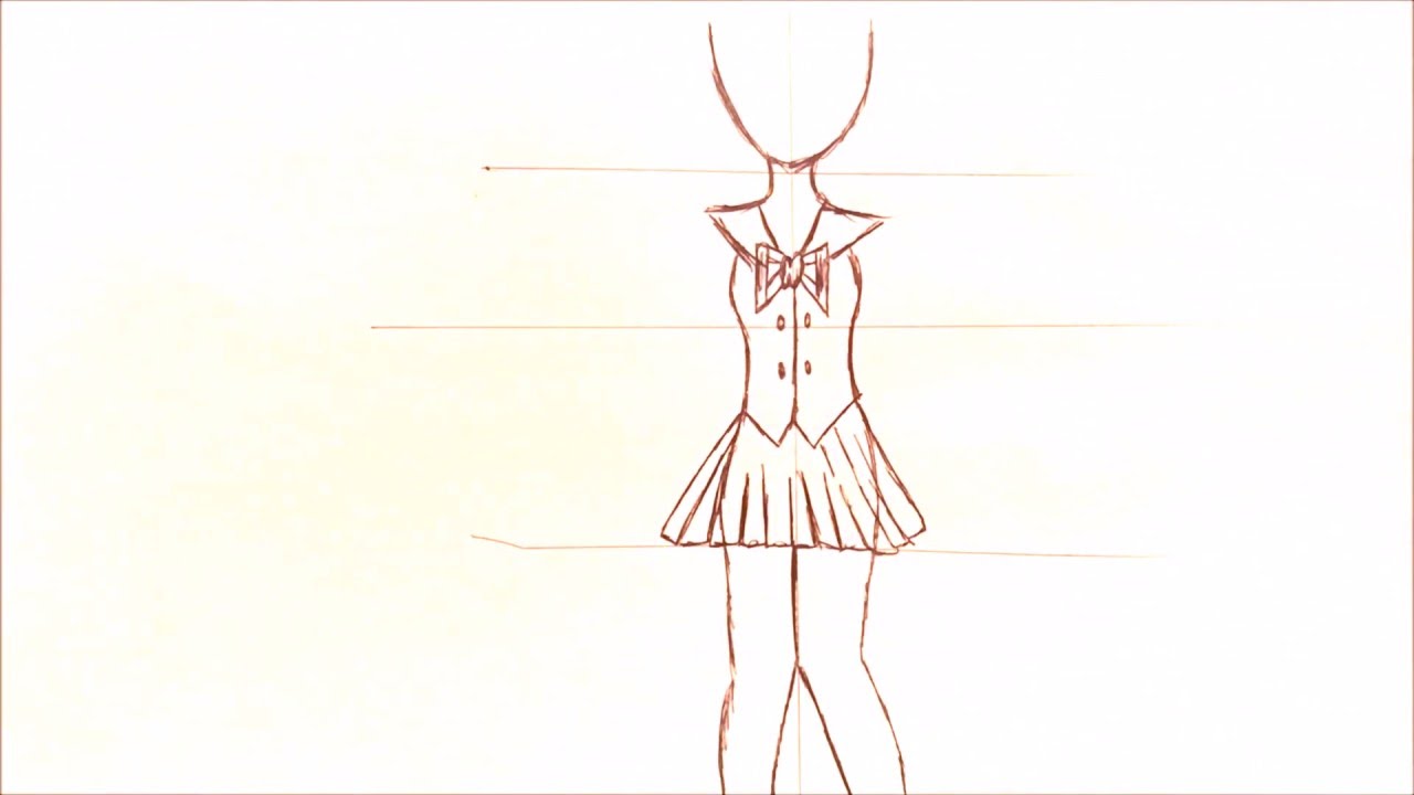1280x720 drawing a basic full body animemanga girl - Girl Body Drawing