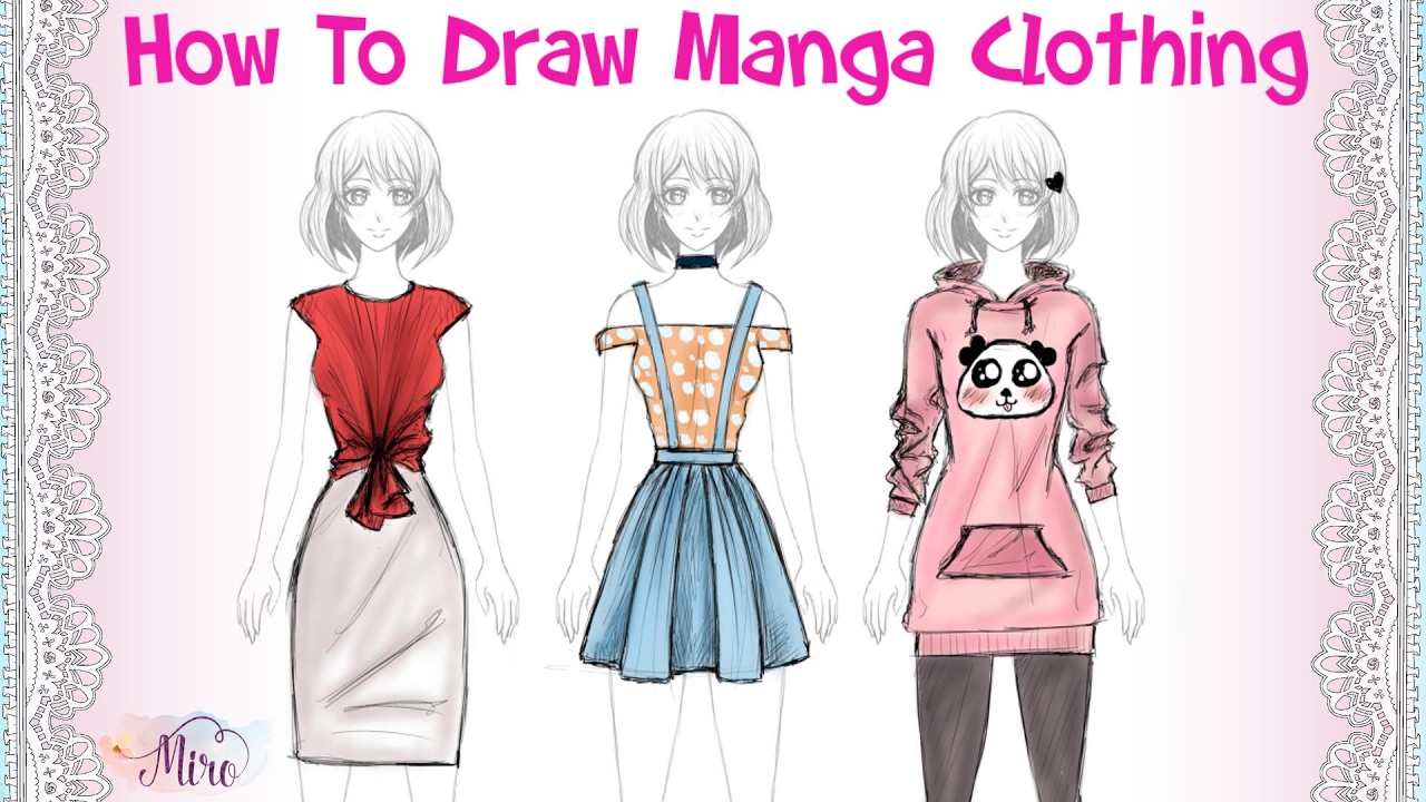 1280x720 how to draw manga clothing folds - Girl Clothes Drawing