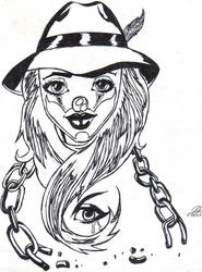 185x250 Girl Clown - Girl Clown Drawing