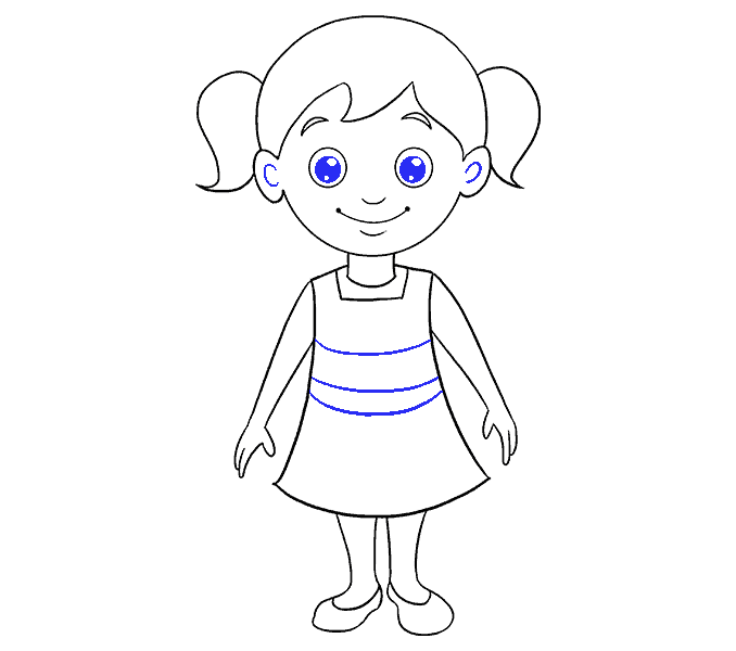 678x600 How To Draw A Cartoon Girl In A Few Easy Steps Easy Drawing Guides - Girl Drawing