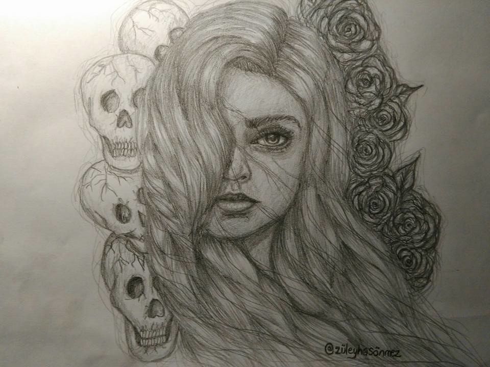 960x720 Pretty Girl Drawing Painting - Girl Drawing