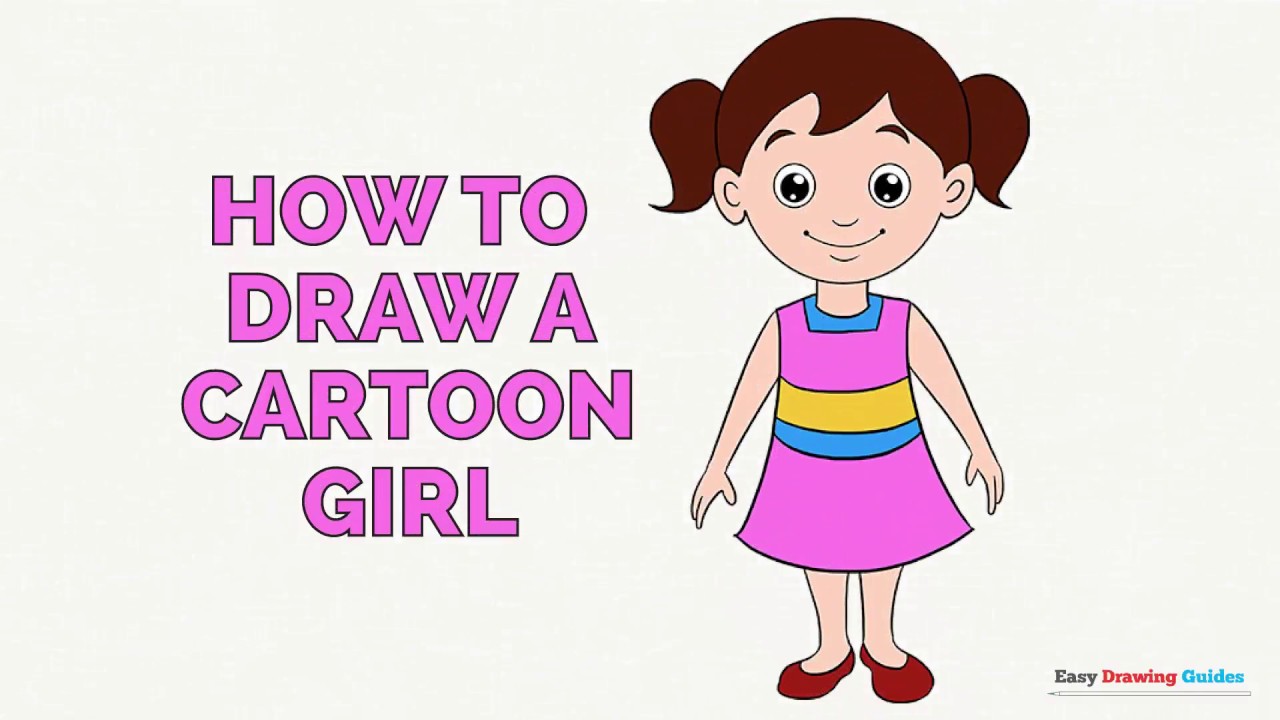 1280x720 How To Draw A Cartoon Girl - Girl Drawing A Picture