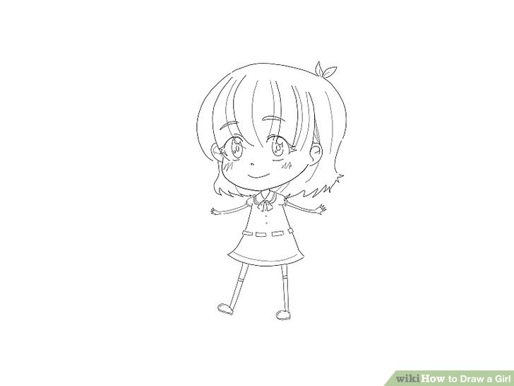 728x546 How To Draw A Girl - Girl Drawing A Picture