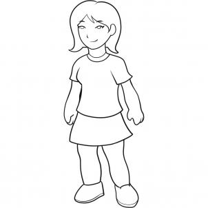 302x302 How To Draw How To Draw A Girl For Kids - Girl Drawing A Picture