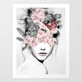 264x264 Girl Art Prints - Girl Drawing Art