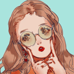 250x250 Drawing Icons Tumblr - Girl Drawing Art