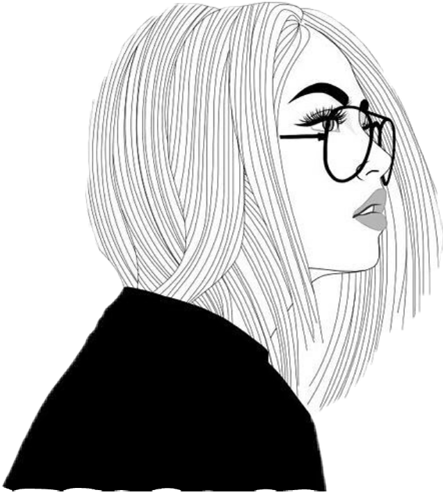 637x715 Girl Drawing Black And White - Girl Drawing Black And White