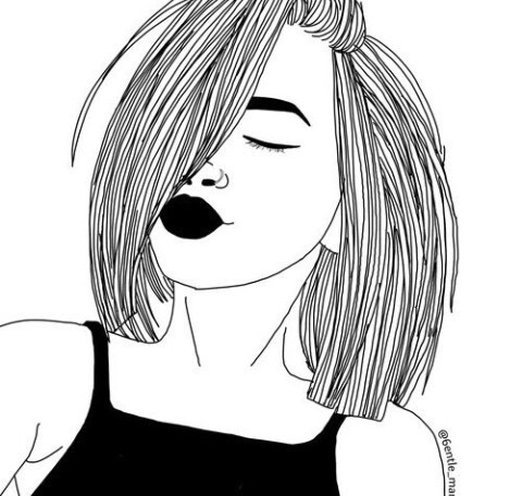 480x456 Girl Drawing Images - Girl Drawing Black And White