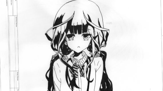 570x320 black and white drawings of girls art black and white drawing girl - Girl Drawing Black And White