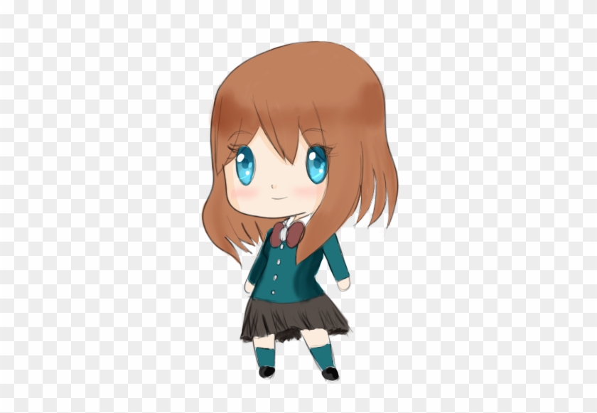 840x581 Chibi Highschool Girl - Girl Drawing Clipart