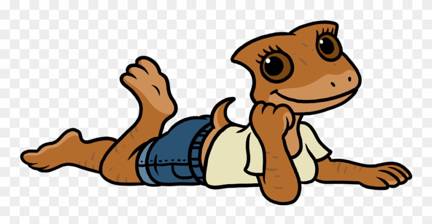 880x456 Freelance Drawing Cute Lizard Girl - Girl Drawing Clipart