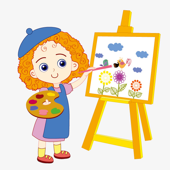 596x596 Painting The Girl, Girl, Drawing Board, Painting Png Image - Girl Drawing Clipart