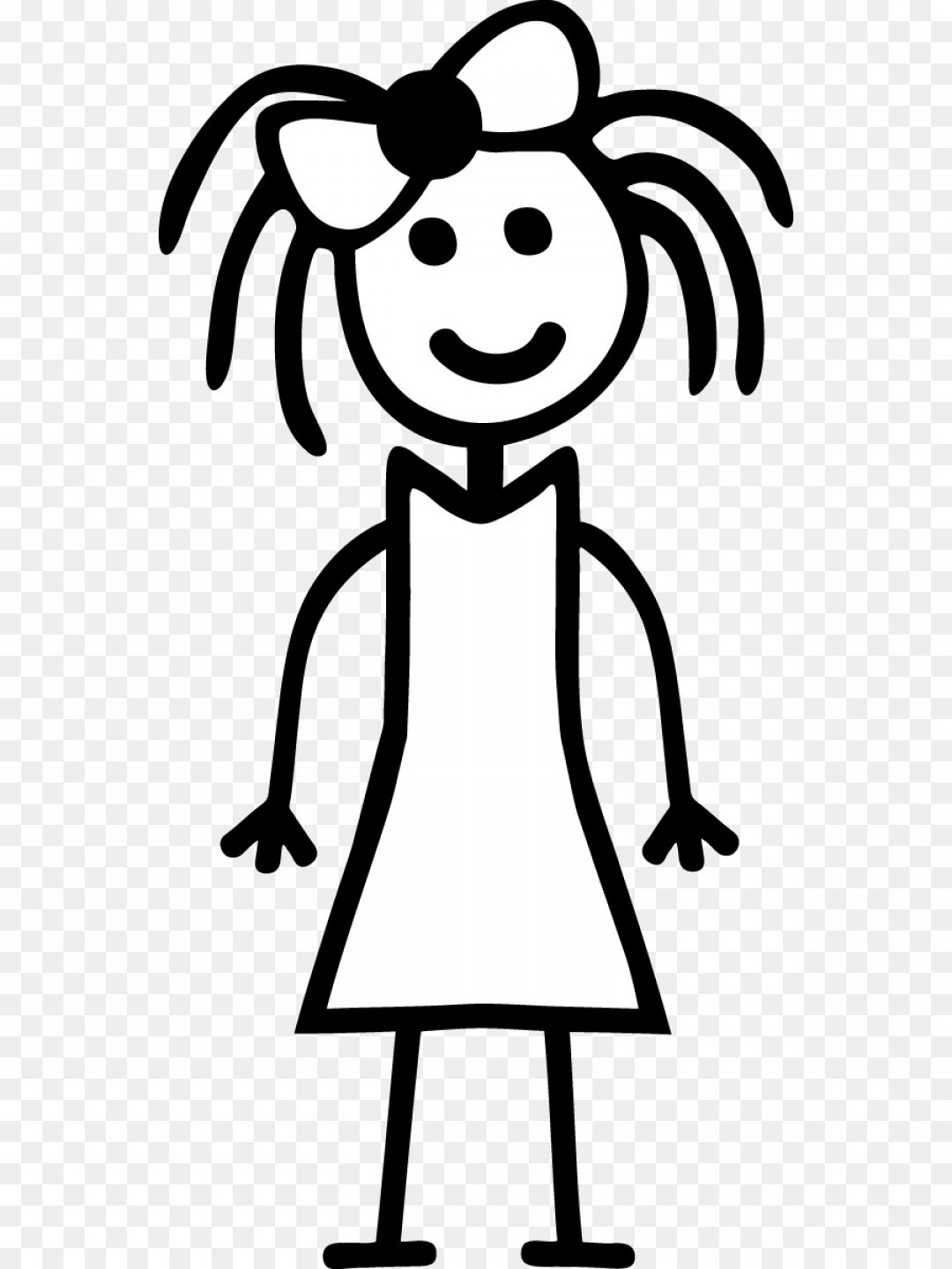 1080x1440 Png Stick Figure Girl Drawing Clip Art Sti - Girl Drawing Clipart