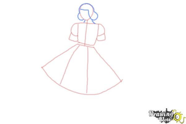 600x400 How To Draw A Girl In A Dress Easy - Girl Drawing Dress