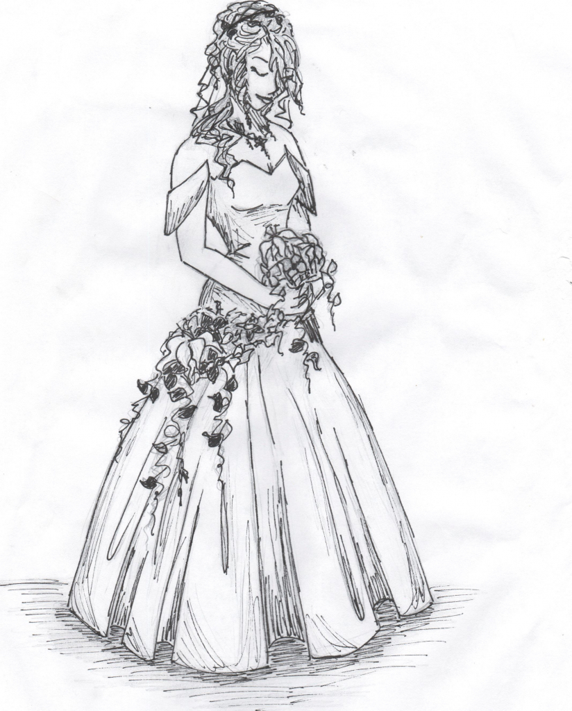 824x1024 Sketch Of Girl With Beautiful Dress Sketch Of Girls In Beautiful - Girl Drawing Dress