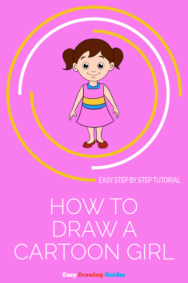 600x900 How To Draw A Cartoon Girl In A Few Easy Steps Easy Drawing Guides - Girl Drawing Easy