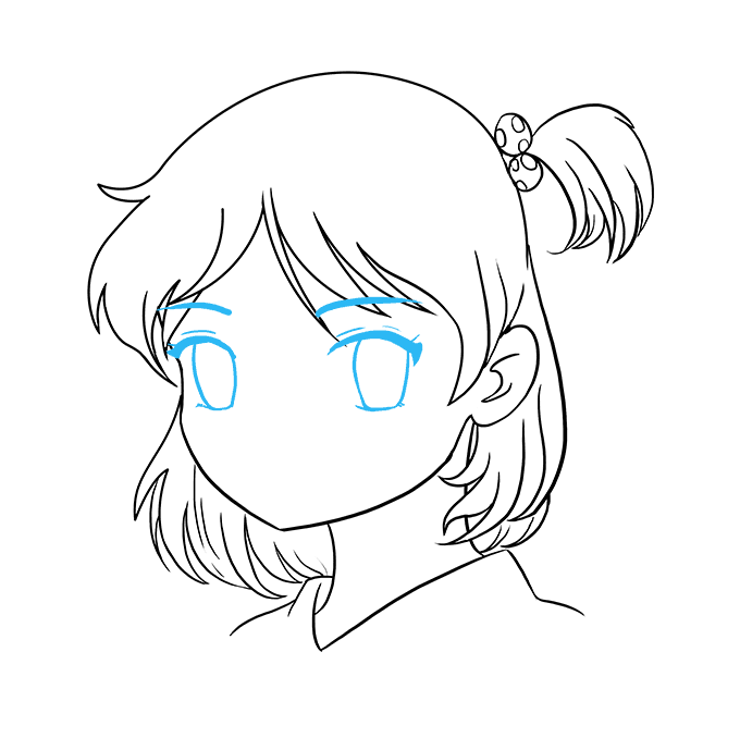 680x678 How To Draw An Anime Girl Face - Girl Drawing Face
