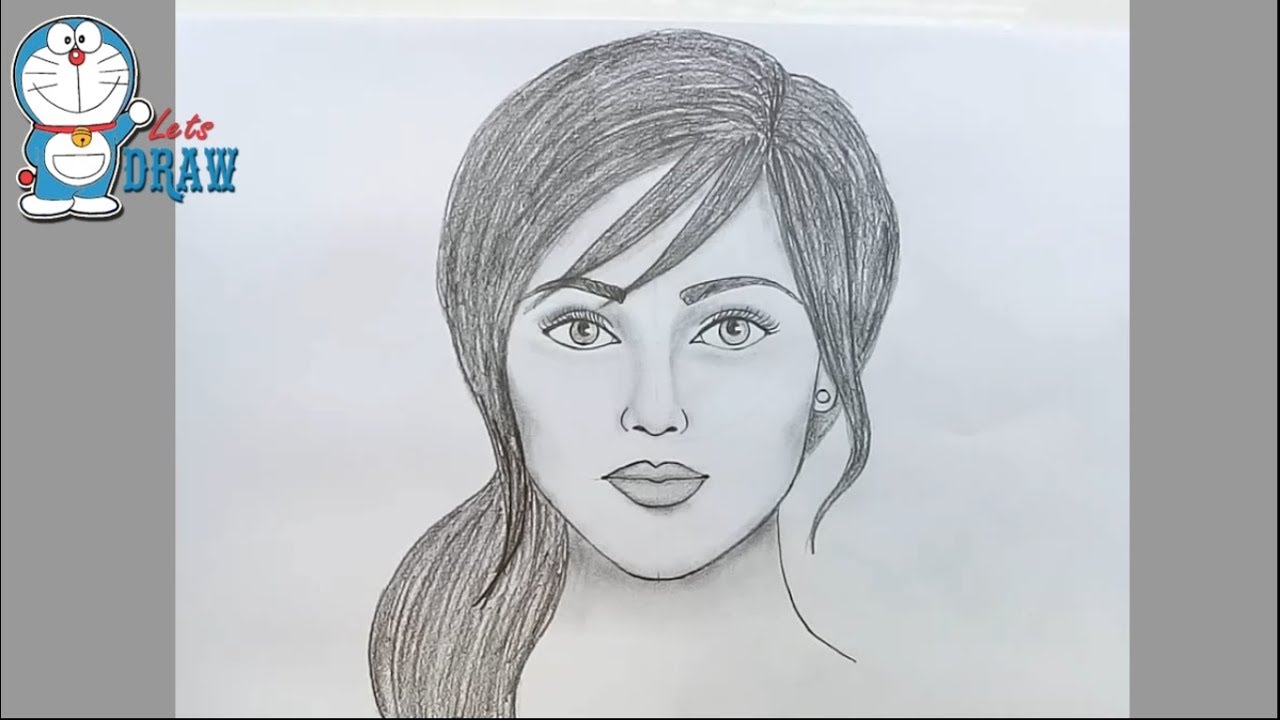 1280x720 How To Draw Face For Beginners Easy Way To Draw A Realistic Face - Girl Drawing Face