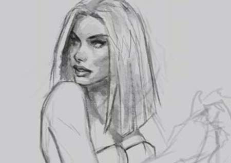 450x319 How To Draw Face Woman Emma Frost X Men - Girl Drawing Face