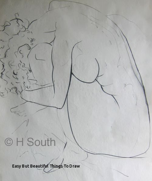 500x593 Easy But Beautiful Things To Draw Figure Drawing With Line - Girl Drawing Figure