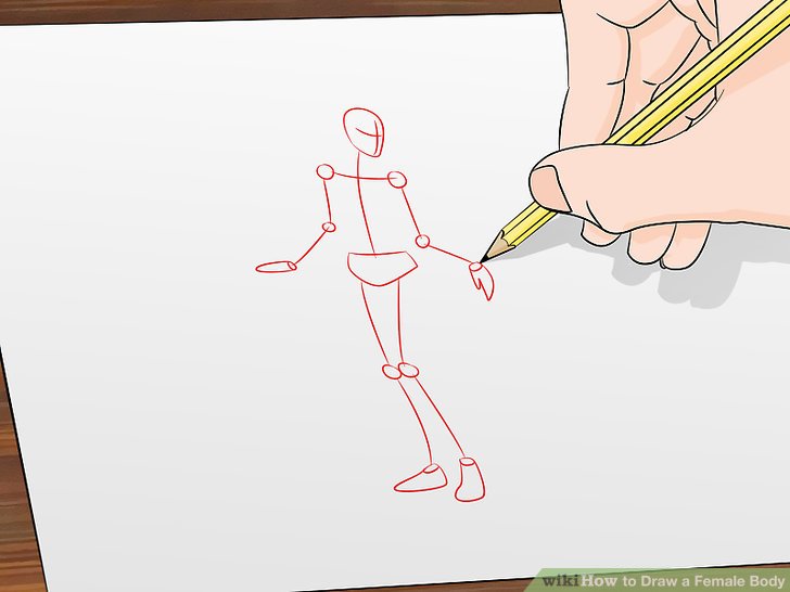 728x546 Clear And Easy Ways To Draw A Female Body - Girl Drawing Figure