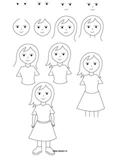 236x314 How To Draw Cartoon Girls With Easy Steps Tutorial For Kids - Girl Drawing For Kids