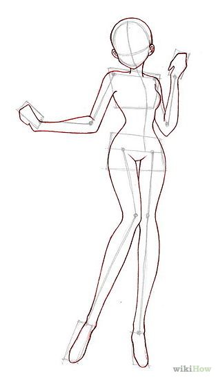 Drawing Sketch Full Body Girl Outline Drawing