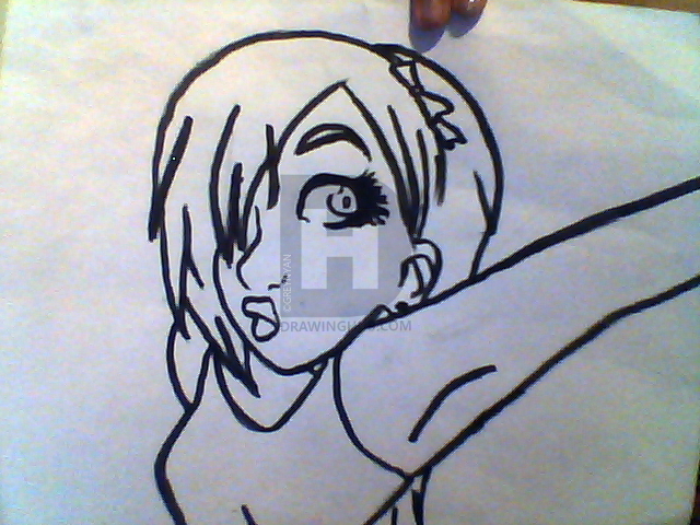 640x480 girl taking a pic of herself drawing - Girl Drawing Herself