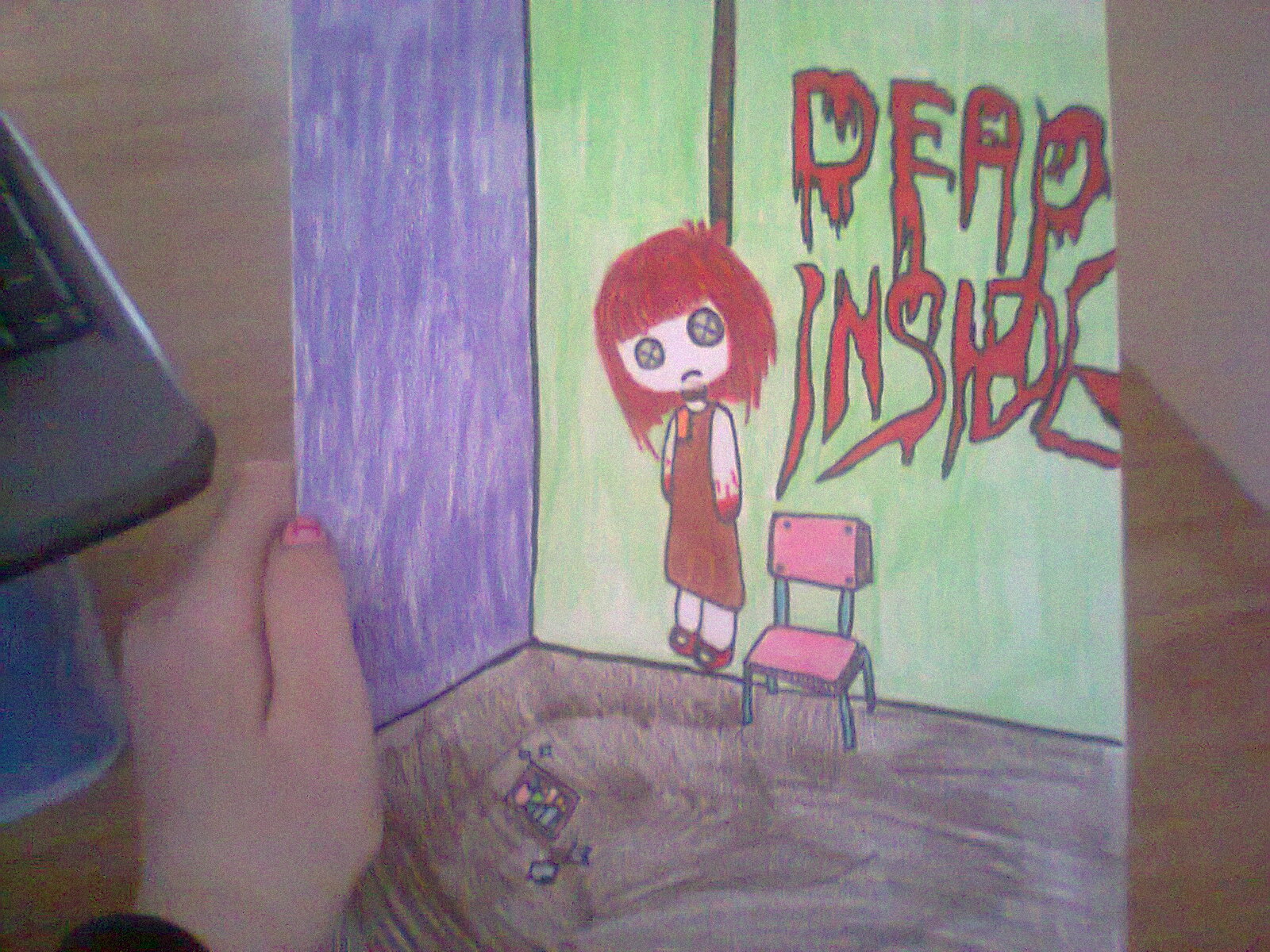 1600x1200 my drawing of a girl who hung herself - Girl Drawing Herself