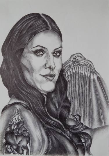 375x534 to herself and back drawing - Girl Drawing Herself