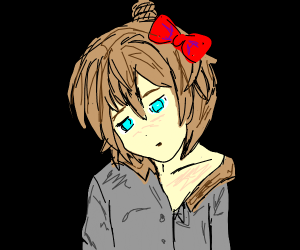 300x250 girl hanging herself drawing - Girl Drawing Herself