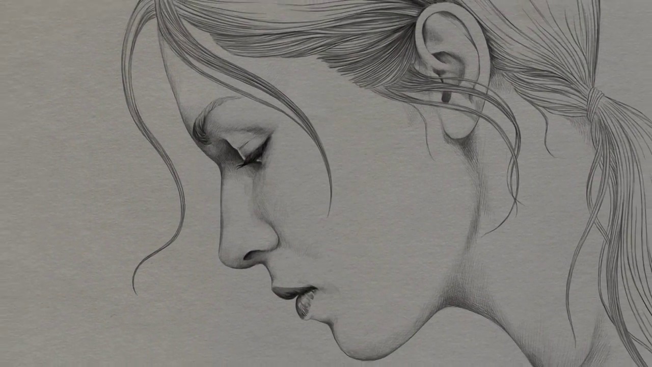 1280x720 Sad Girl Drawing Time Lapse - Girl Drawing Images